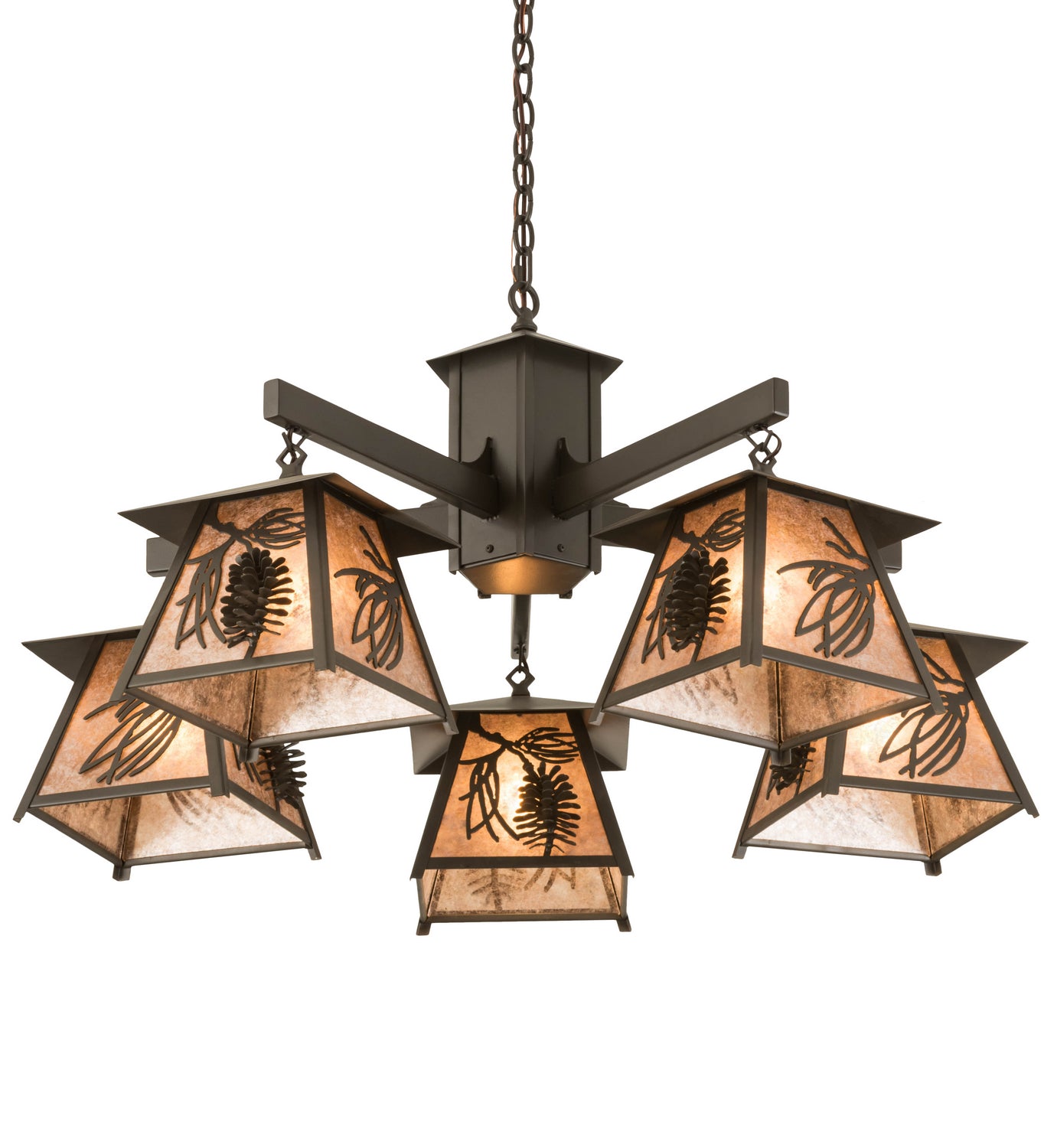 Meyda Tiffany - 178527 - Five Light Chandelier - Scotch Pine - Timeless Bronze