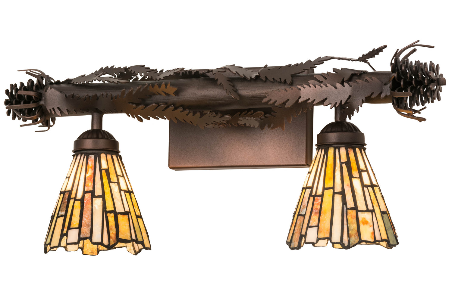 Meyda Tiffany - 178561 - Two Light Wall Sconce - Delta - Mahogany Bronze