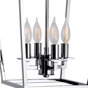 Norwell Lighting - 1080-PN-NG - Four Light Pendant - Cage - Polished Nickel