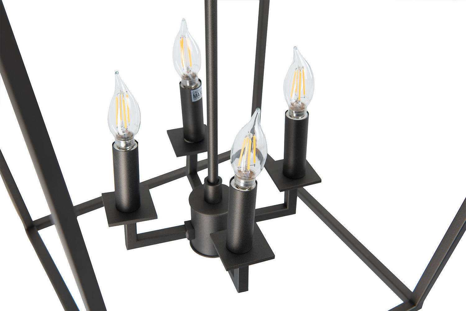 Norwell Lighting - 1081-BR-NG - Four Light Hanger - Medium Cage Pendant - Bronze