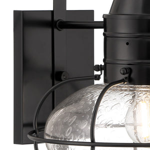 Norwell Lighting - 1512-BL-SE - One Light Wall Mount - Classic Onion - Black With Seedy Glass