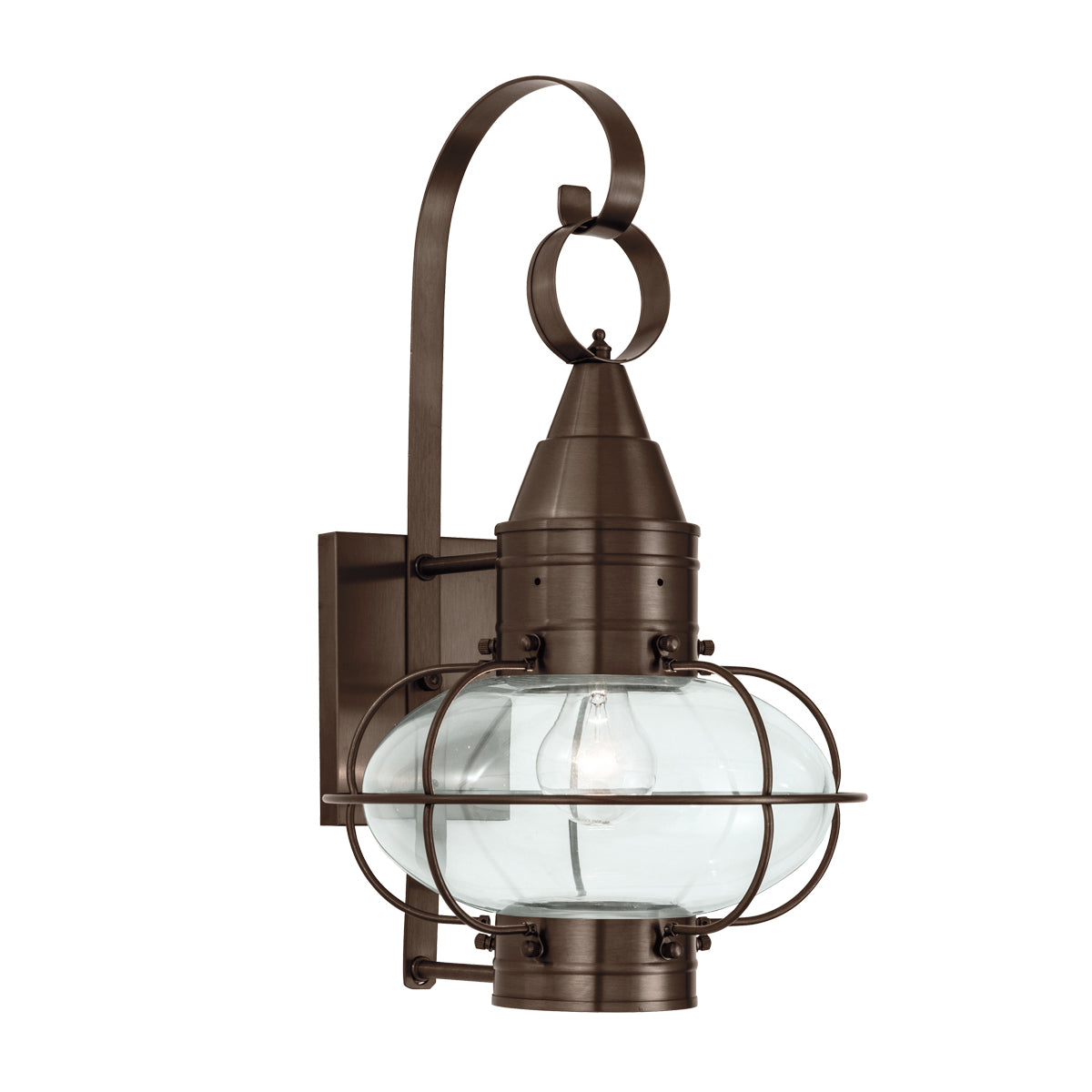 Norwell Lighting - 1512-BR-CL - One Light Wall Mount - Classic Onion - Bronze With Clear Glass