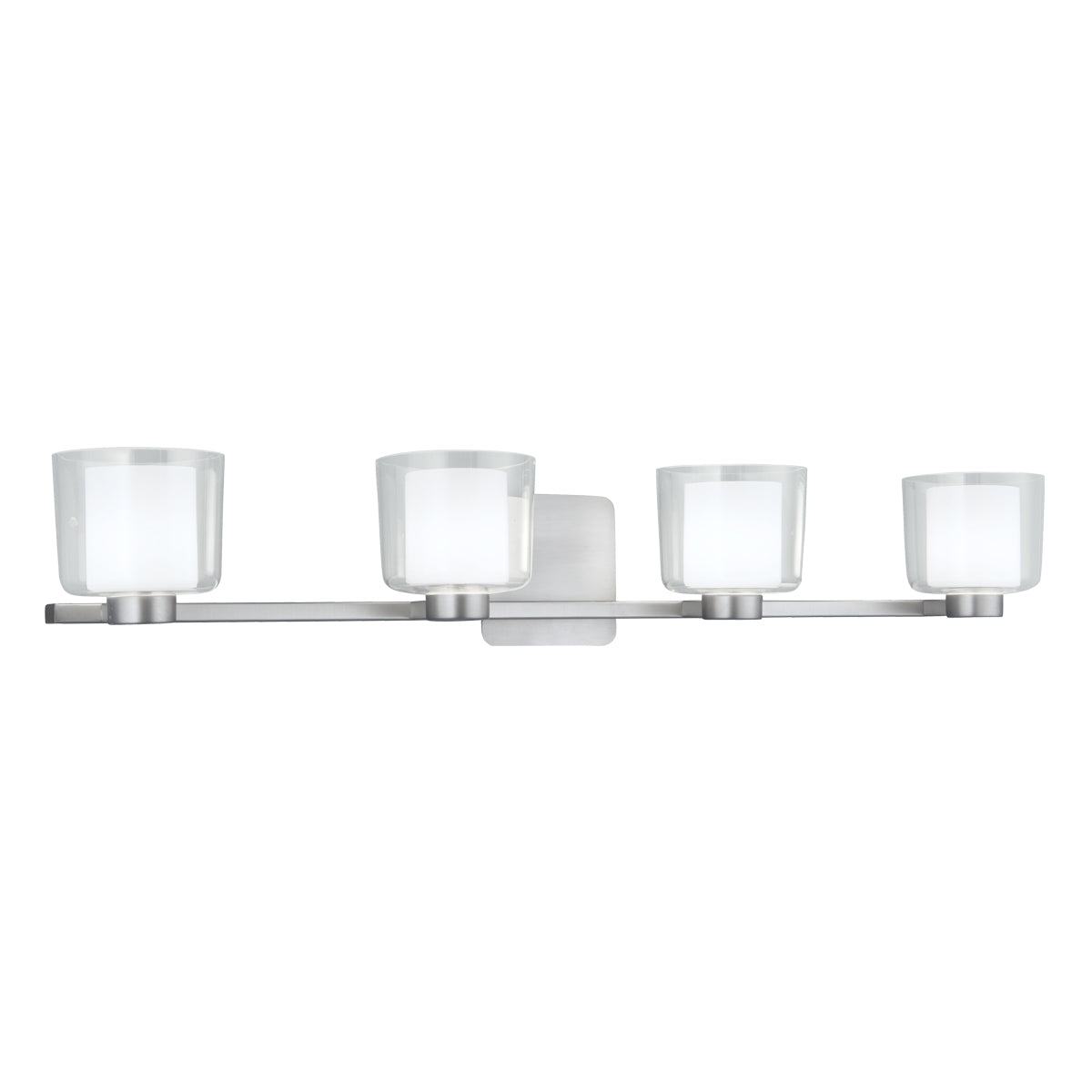 Norwell Lighting - 5334-BN-CL - Four Light Wall Sconce - Alexus - Brush Nickel