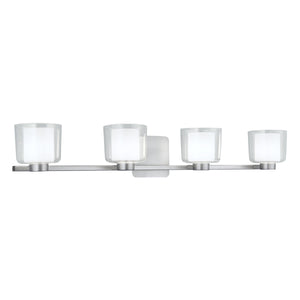 Norwell Lighting - 5334-BN-CL - Four Light Wall Sconce - Alexus - Brush Nickel