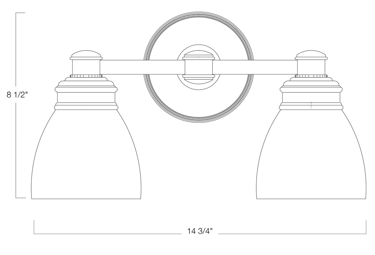 Norwell Lighting - 8792-CH-OP - Two Light Wall Sconce - Spencer - Chrome