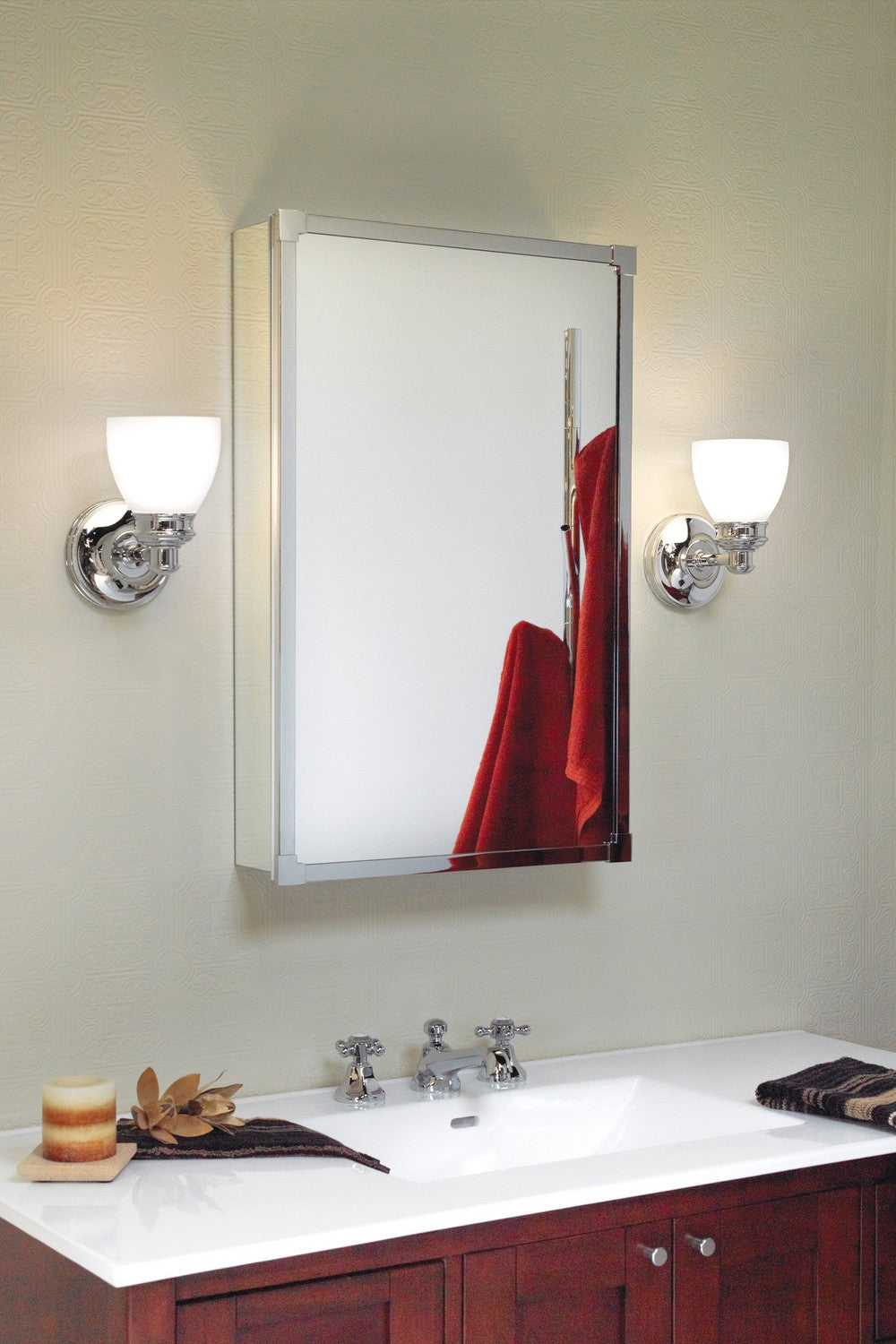 Norwell Lighting - 8792-CH-OP - Two Light Wall Sconce - Spencer - Chrome