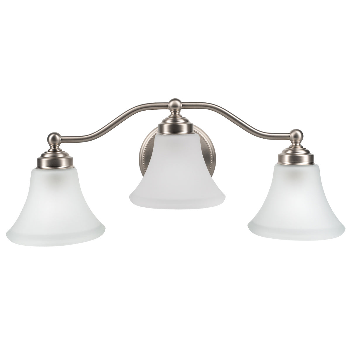 Norwell Lighting - 9663-BN-FL - Three Light Wall Sconce - Soleil - Brushed Nickel