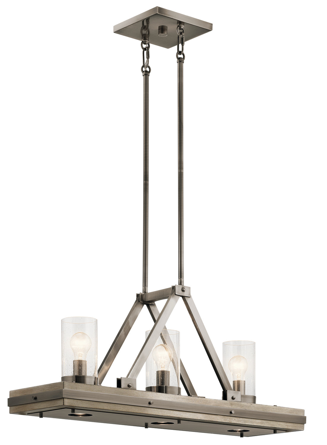 Kichler - 43433CLP - Six Light Linear Chandelier - Colerne - Classic Pewter