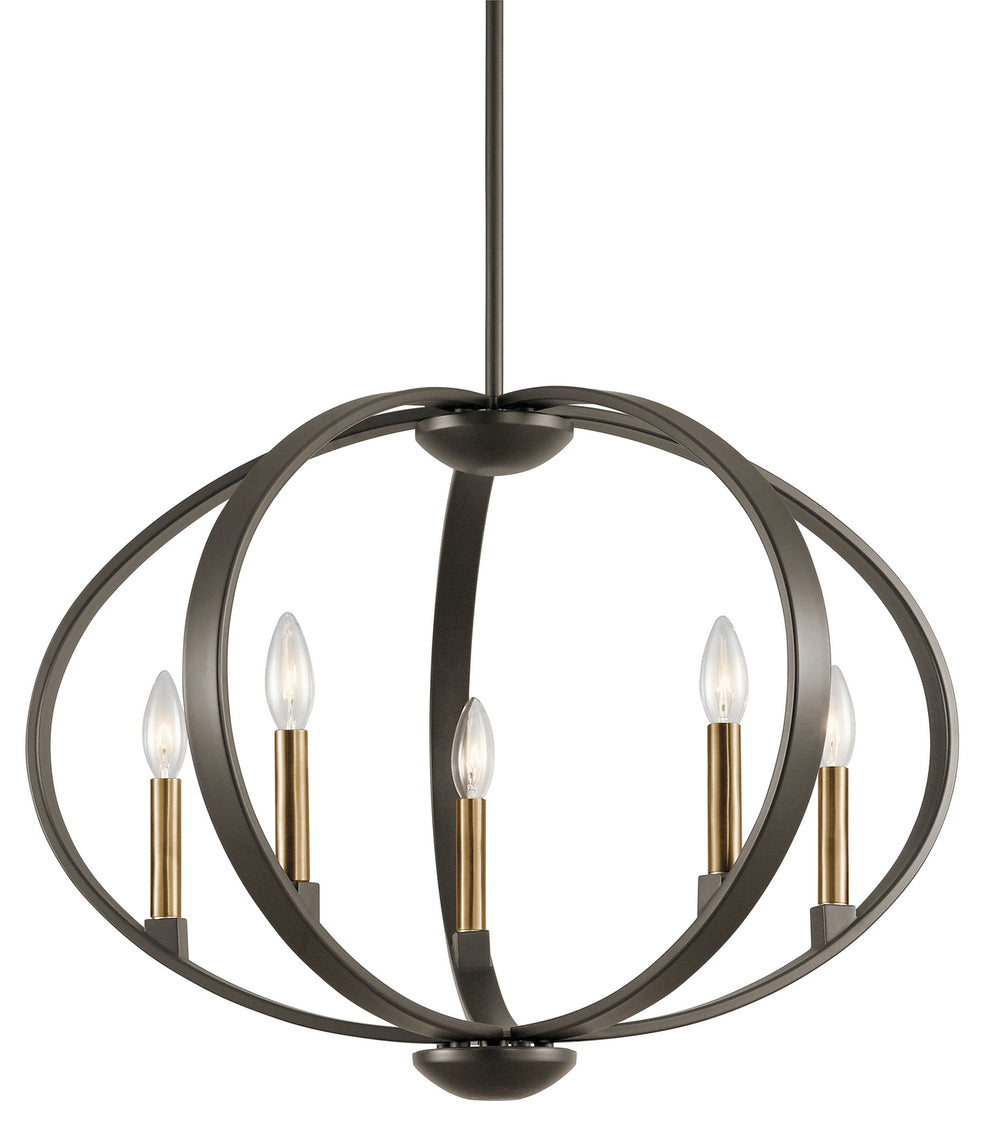 Kichler - 43871OZ - Five Light Pendant - Elata - Olde Bronze