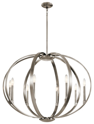 Kichler - 43872CLP - Eight Light Pendant - Elata - Classic Pewter