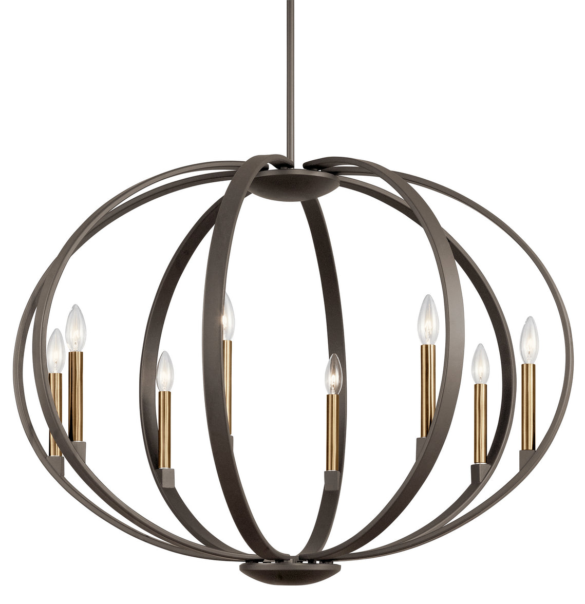 Kichler - 43872OZ - Eight Light Pendant - Elata - Olde Bronze