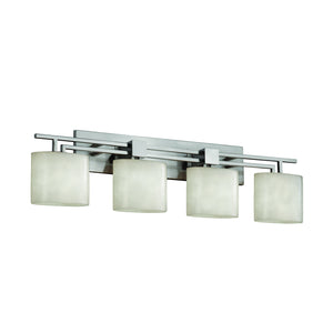 Justice Designs - CLD-8704-30-NCKL - Four Light Bath Bar - Clouds - Brushed Nickel