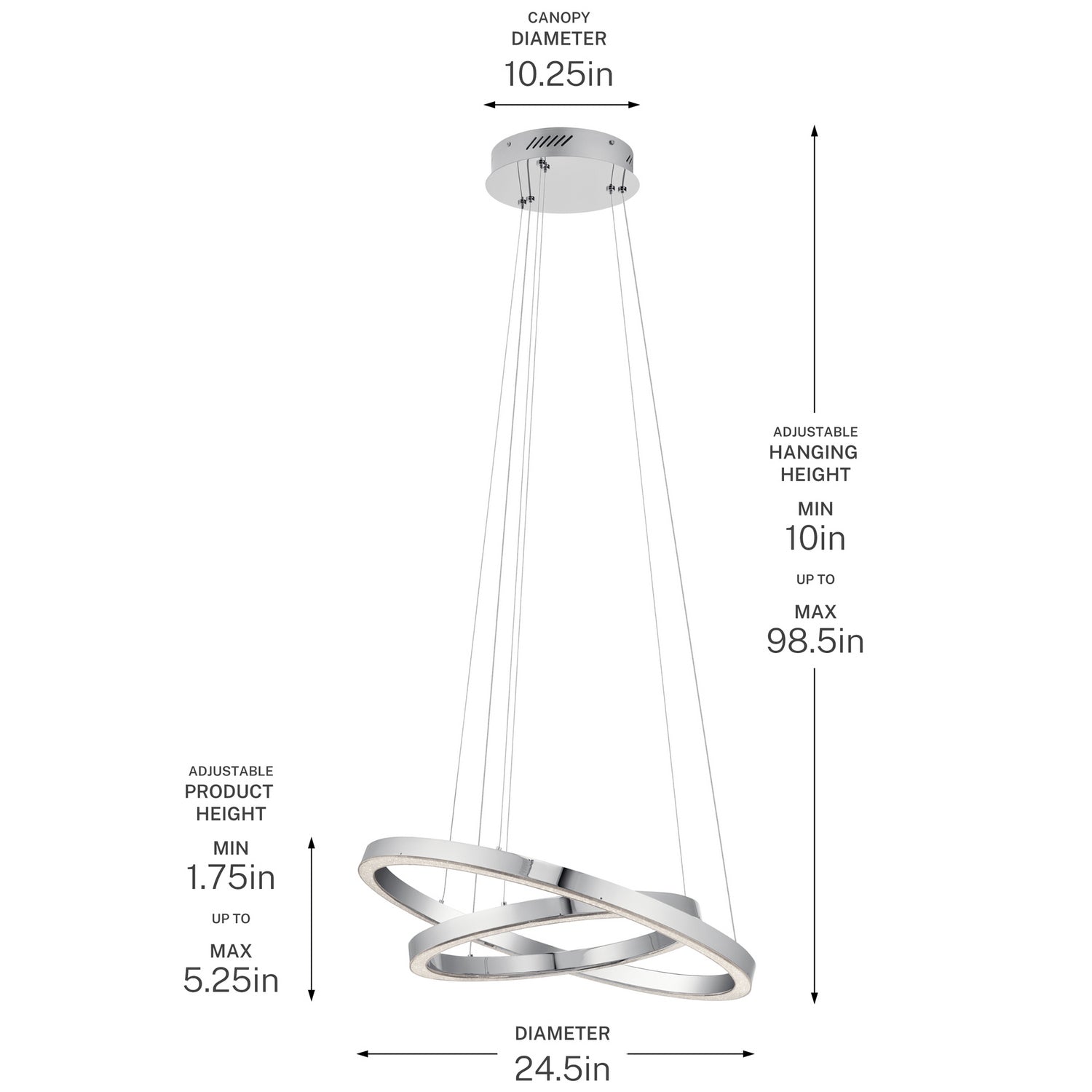 Kichler - 83864 - LED Chandelier - Opus - Chrome