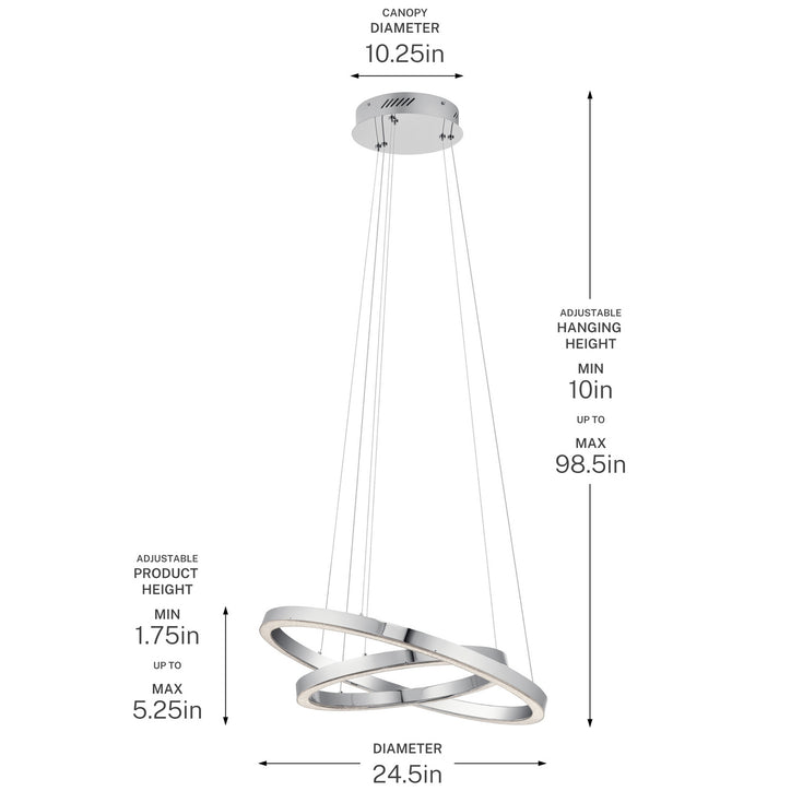 Kichler - 83864 - LED Chandelier - Opus - Chrome