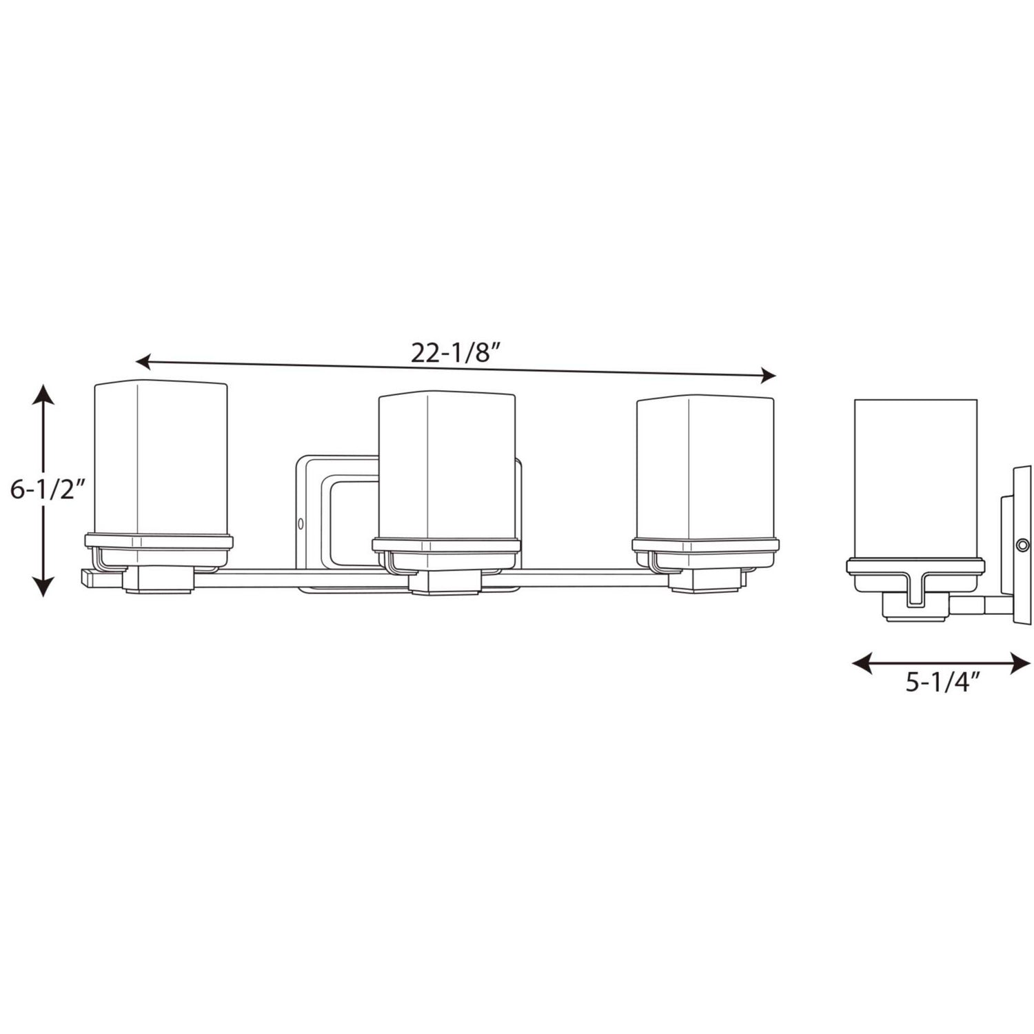 Progress Lighting - P2195-09 - Three Light Bath - Metric - Brushed Nickel