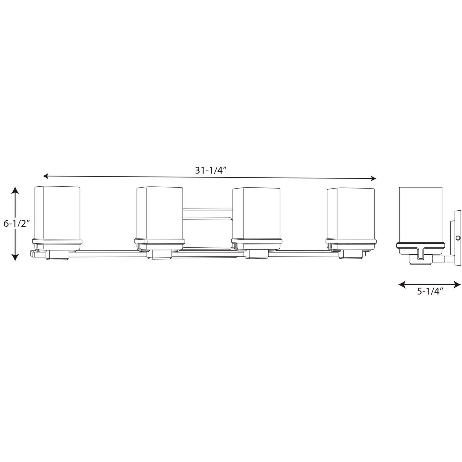 Progress Lighting - P2196-15 - Four Light Bath - Metric - Polished Chrome