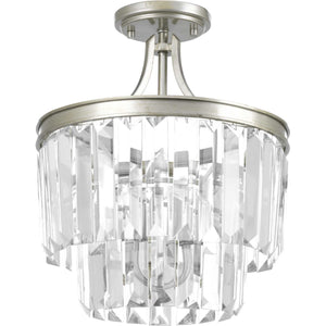 Progress Lighting - P2325-134 - Three Light Semi-Flush Convertible - Glimmer - Silver Ridge