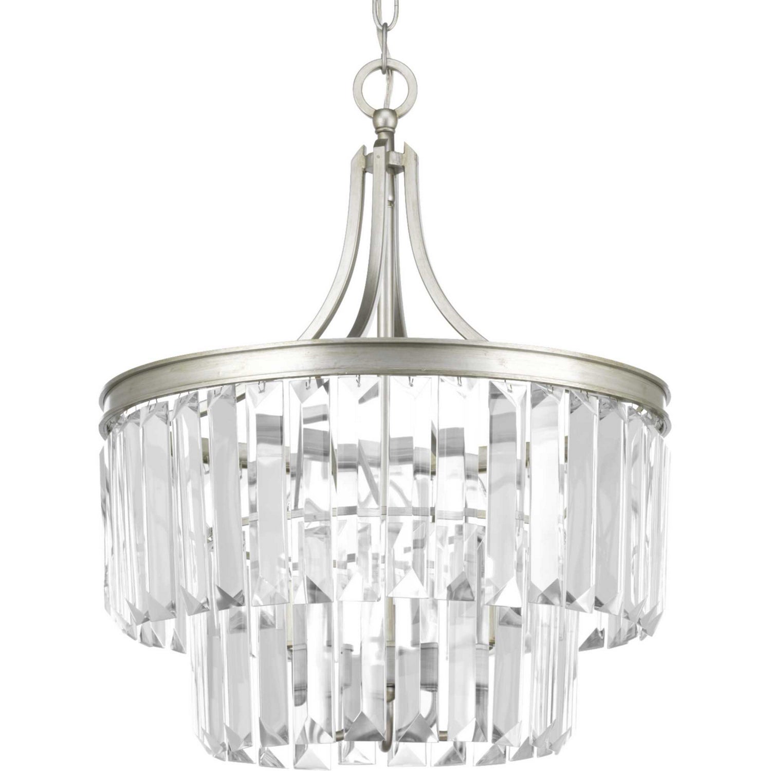 Progress Lighting - P2326-134 - Three Light Semi-Flush Convertible - Glimmer - Silver Ridge