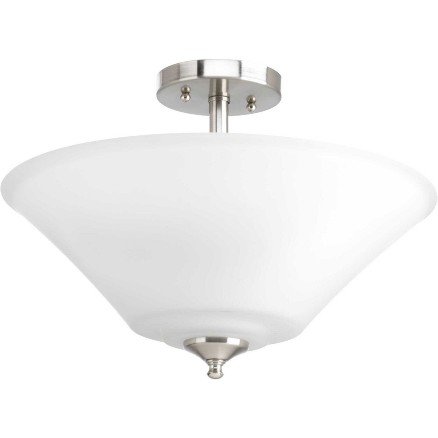 Progress Lighting - P3864-09 - Three Light Semi-Flush Mount - Joy-Bravo - Brushed Nickel