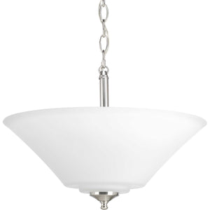 Progress Lighting - P3864-09 - Three Light Semi-Flush Mount - Joy-Bravo - Brushed Nickel