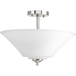 Progress Lighting - P3864-09 - Three Light Semi-Flush Mount - Joy-Bravo - Brushed Nickel