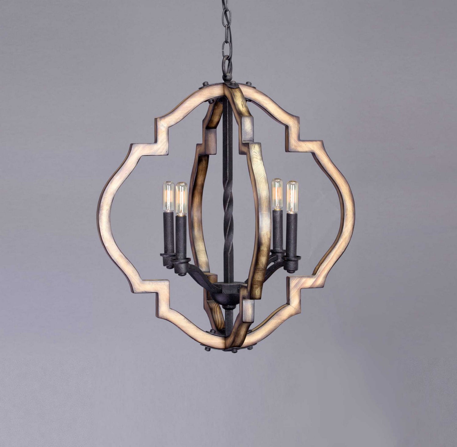 Progress Lighting - P4766-71 - Four Light Chandelier - Spicewood - Gilded Iron