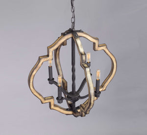 Progress Lighting - P4766-71 - Four Light Chandelier - Spicewood - Gilded Iron