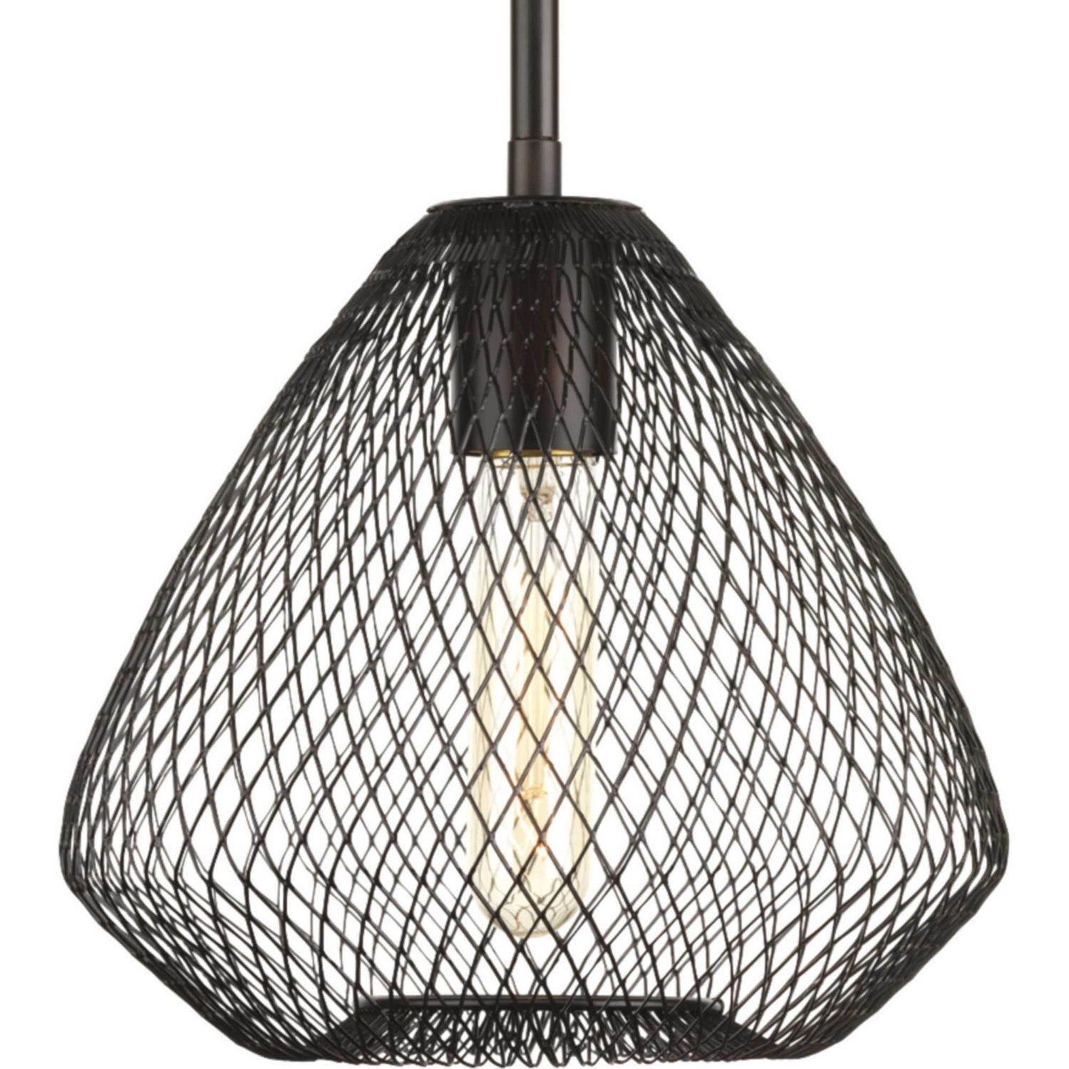 Progress Lighting - P5337-20 - One Light Mini Pendant - Mesh - Antique Bronze