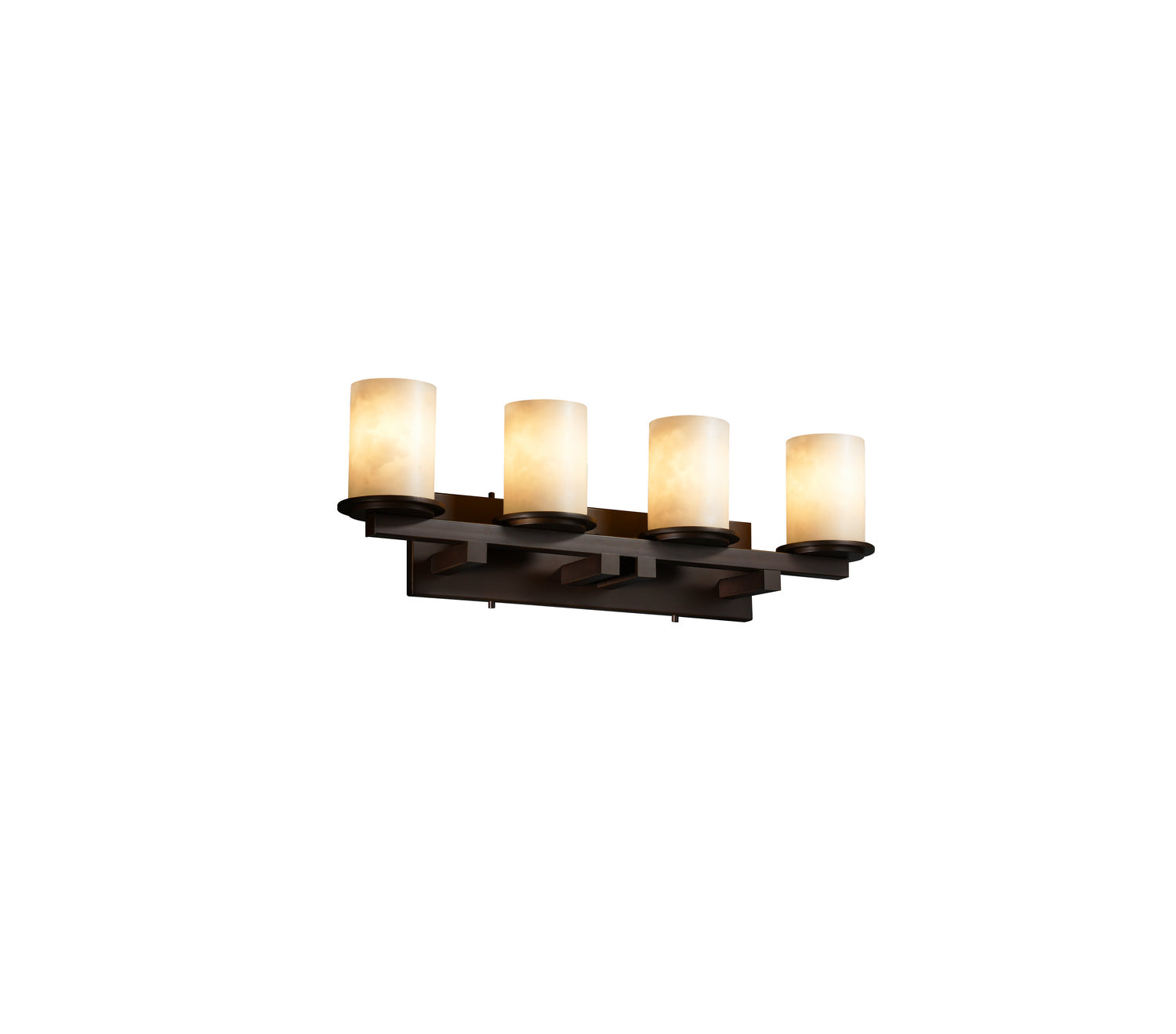 Justice Designs - CLD-8774-10-DBRZ - Four Light Bath Bar - Clouds - Dark Bronze