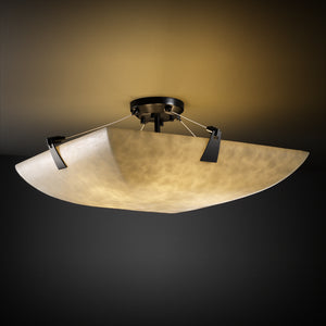 Justice Designs - CLD-9631-25-MBLK-LED3-3000 - LED Semi-Flush Mount - Clouds - Matte Black