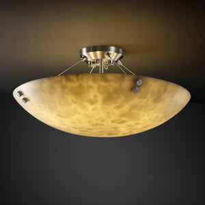 Justice Designs - CLD-9651-25-NCKL-F1-LED3-3000 - LED Semi-Flush Mount - Clouds - Brushed Nickel