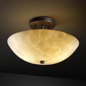 Justice Designs - CLD-9690-35-DBRZ-LED2-2000 - LED Semi-Flush Mount - Clouds - Dark Bronze