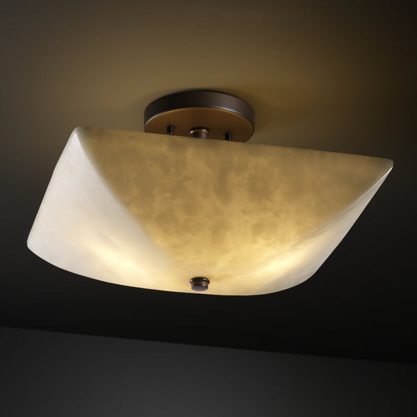 Justice Designs - CLD-9695-25-DBRZ-LED2-2000 - LED Semi-Flush Mount - Clouds - Dark Bronze