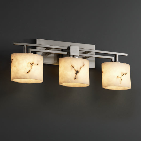 Justice Designs - FAL-8703-30-NCKL - Three Light Bath Bar - LumenAria - Brushed Nickel