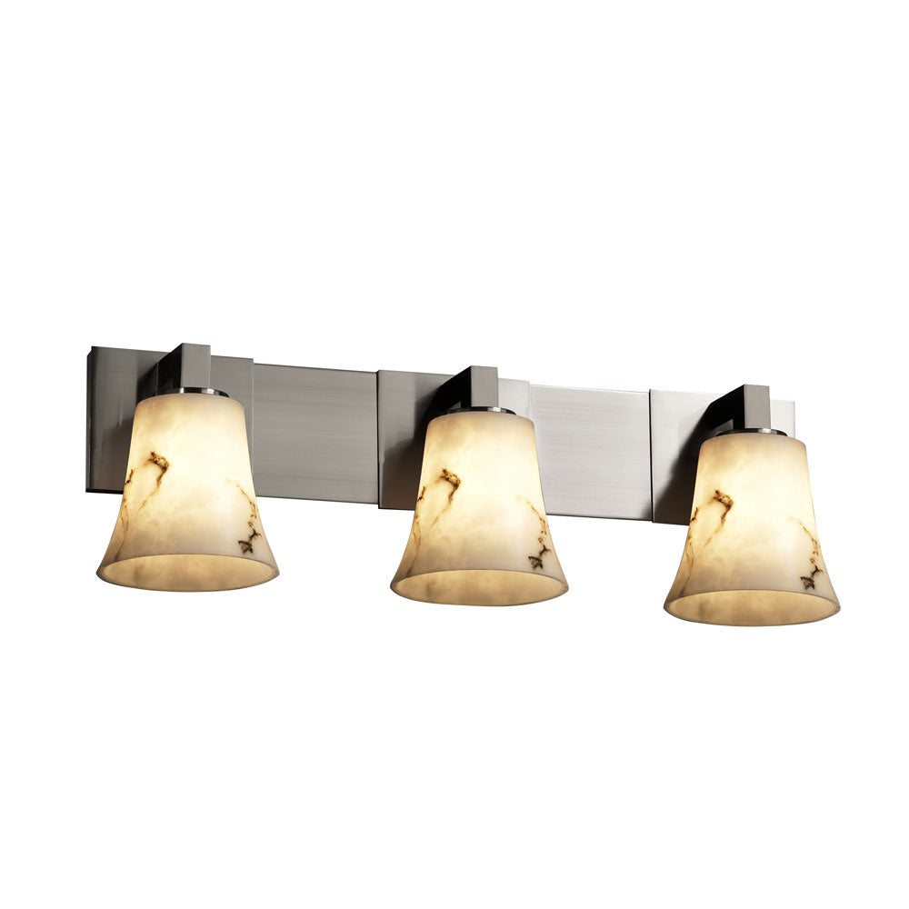 Justice Designs - FAL-8923-20-NCKL - Three Light Bath Bar - LumenAria - Brushed Nickel