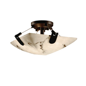 Justice Designs - FAL-9610-25-DBRZ-LED2-2000 - LED Semi-Flush Mount - LumenAria - Dark Bronze