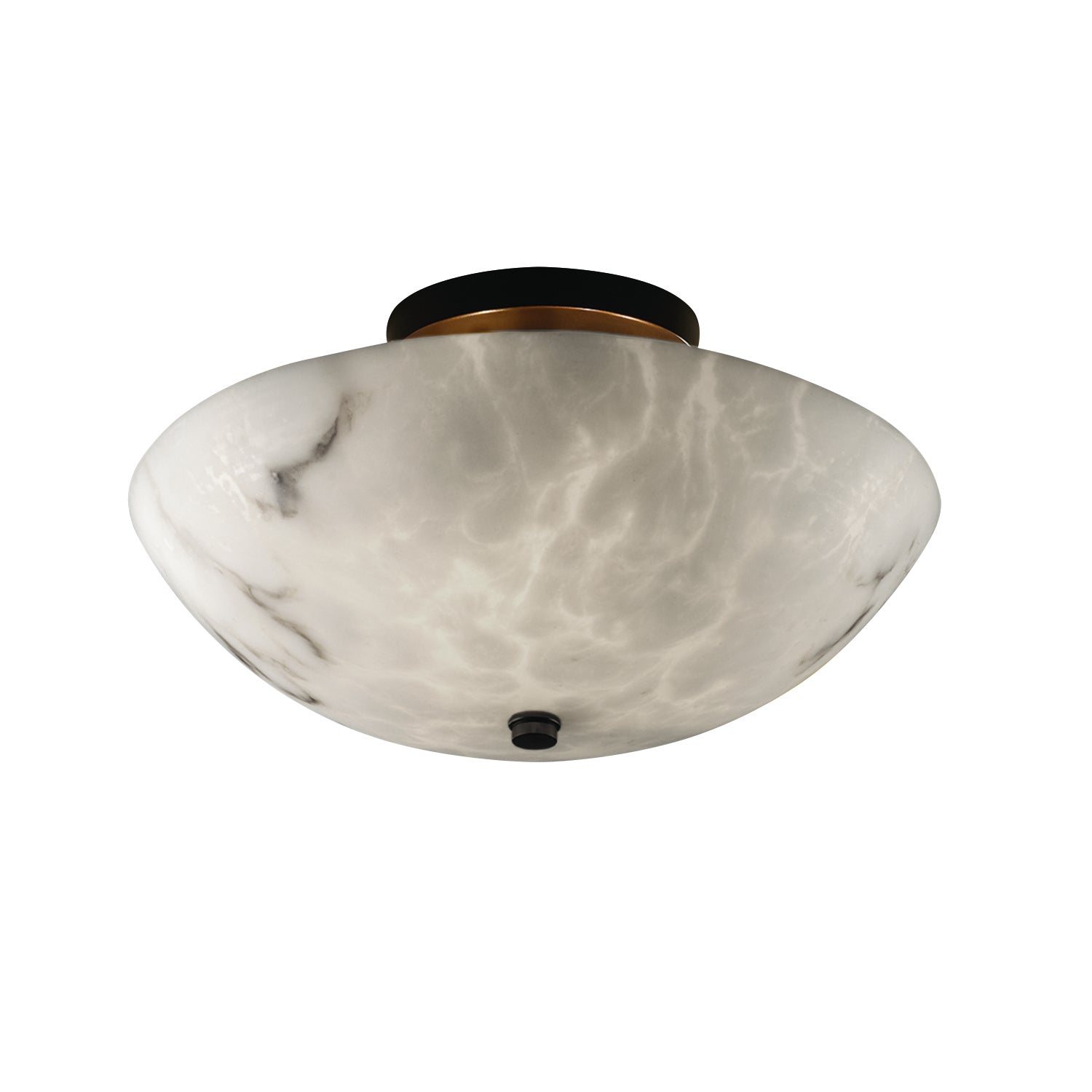 Justice Designs - FAL-9690-35-DBRZ-LED2-2000 - LED Semi-Flush Mount - LumenAria - Dark Bronze