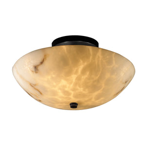 Justice Designs - FAL-9690-35-MBLK-LED2-2000 - LED Semi-Flush Mount - LumenAria - Matte Black