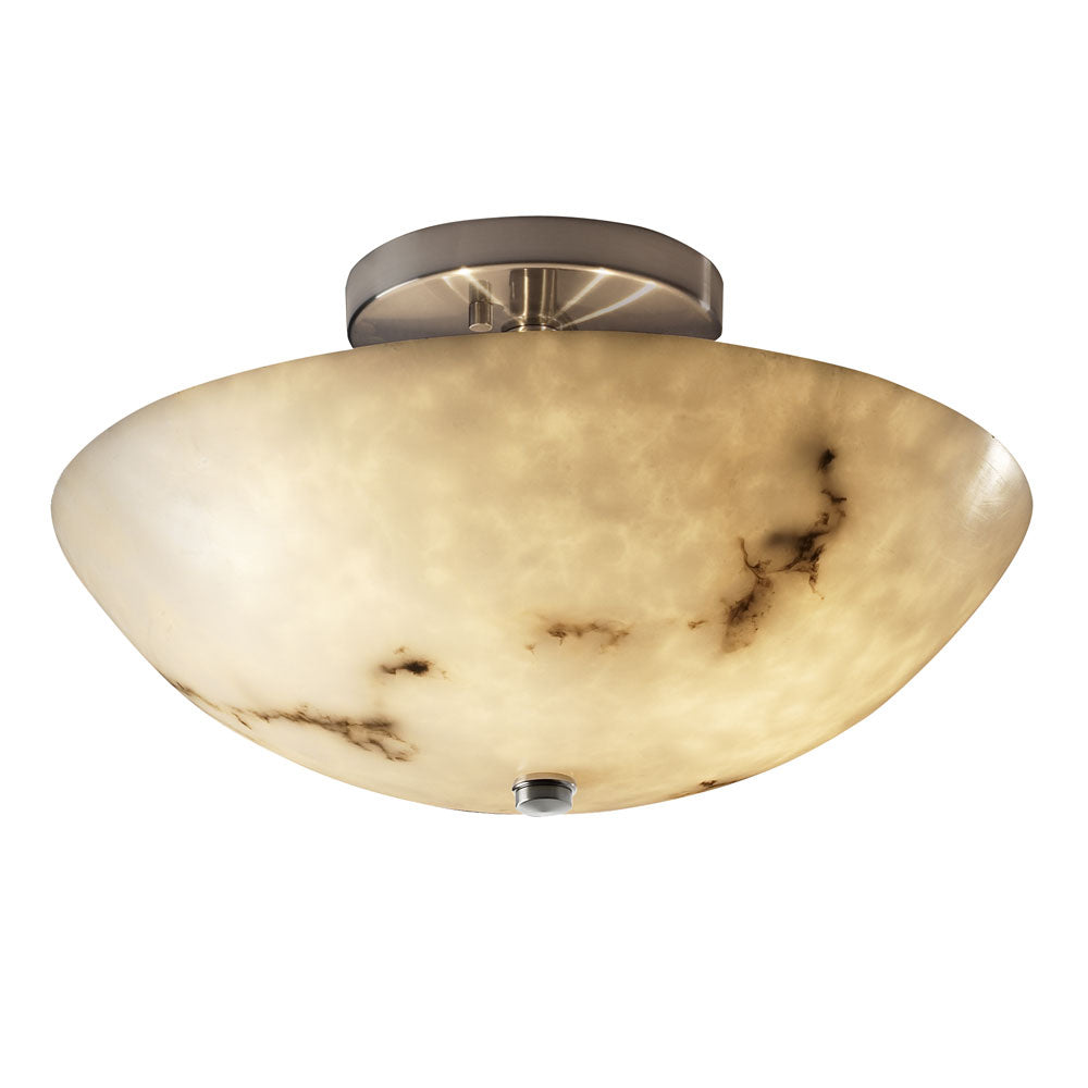 Justice Designs - FAL-9690-35-NCKL-LED2-2000 - LED Semi-Flush Mount - LumenAria - Brushed Nickel