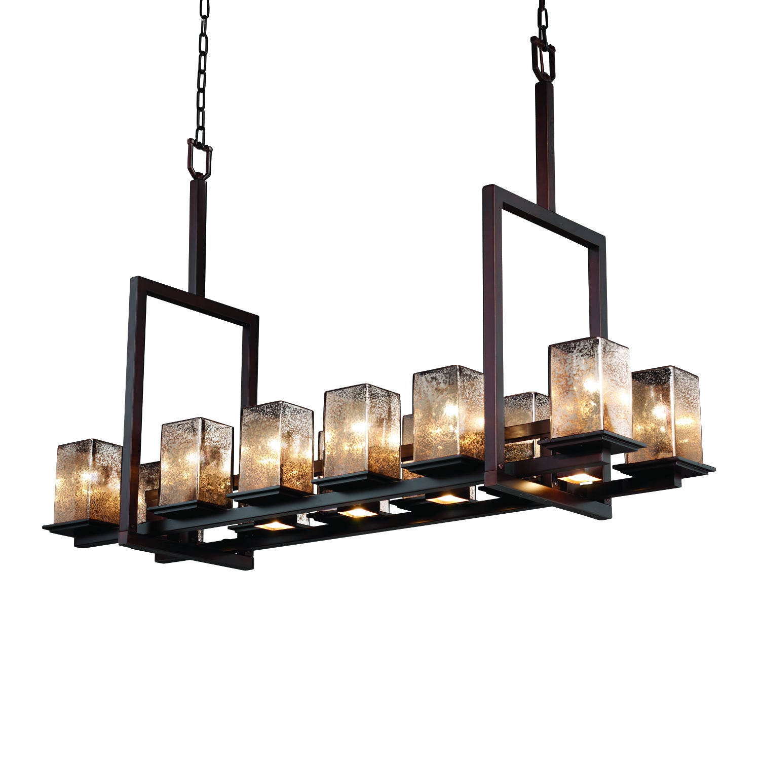 Justice Designs - FSN-8619-15-MROR-DBRZ - 17 Light Chandelier - Fusion - Dark Bronze