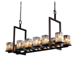 Justice Designs - FSN-8620-15-MROR-DBRZ - 17 Light Chandelier - Fusion - Dark Bronze