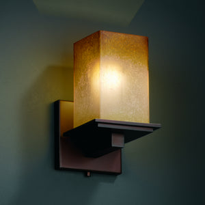 Justice Designs - FSN-8671-15-CRML-DBRZ - One Light Wall Sconce - Fusion - Dark Bronze