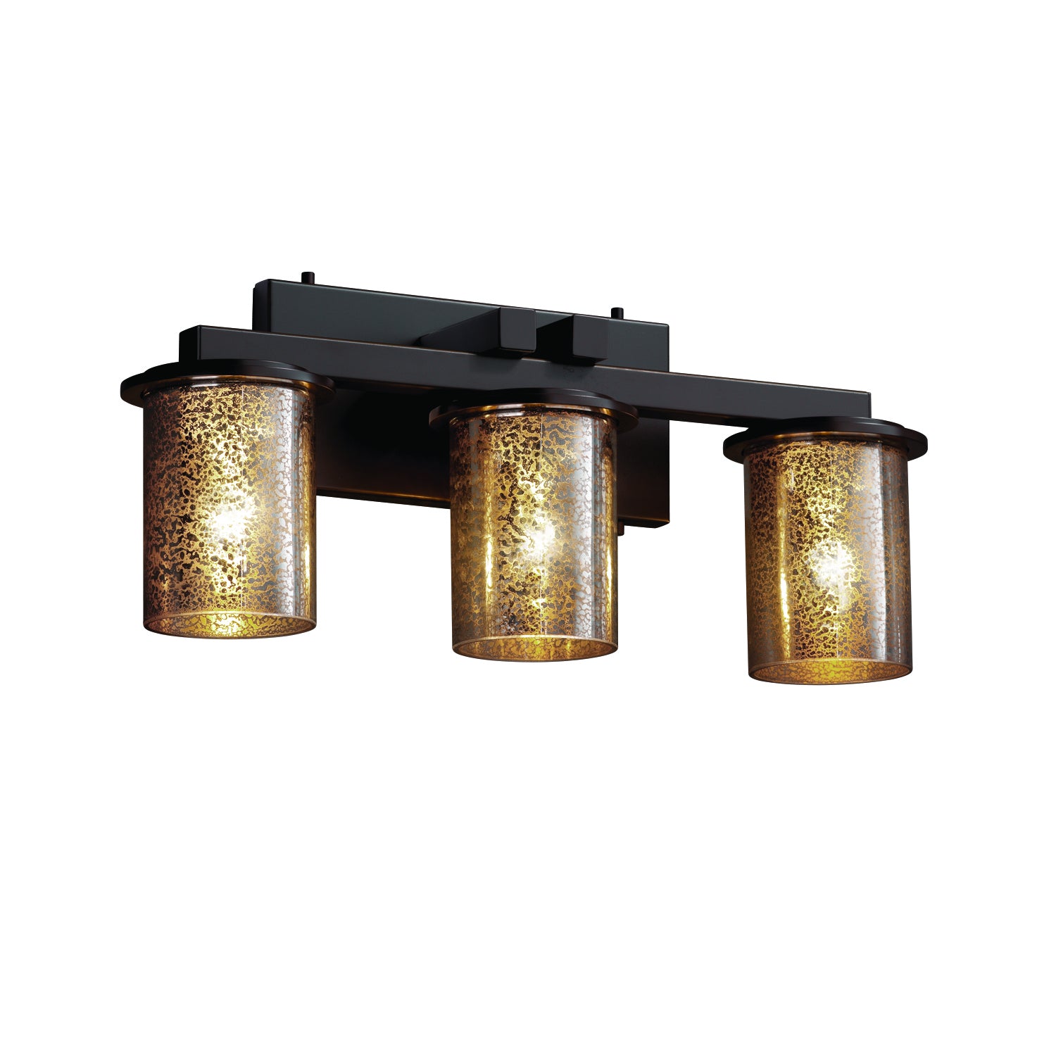 Justice Designs - FSN-8773-10-MROR-DBRZ - Three Light Bath Bar - Fusion - Dark Bronze