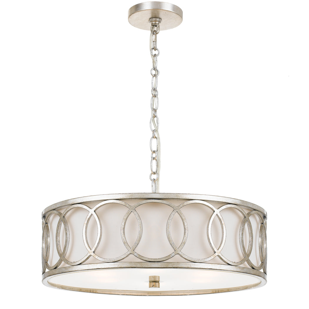Crystorama - 287-SA - Six Light Chandelier - Graham - Antique Silver