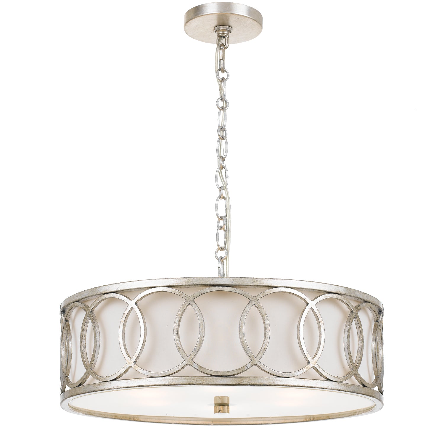 Crystorama - 287-SA - Six Light Chandelier - Graham - Antique Silver