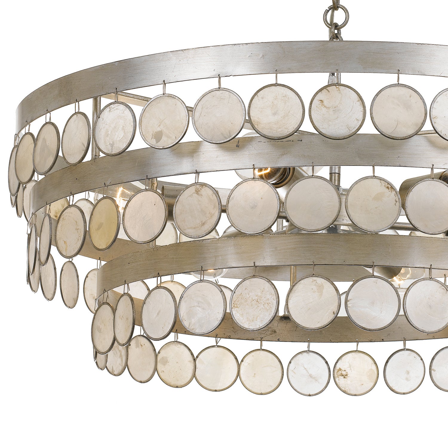 Crystorama - 6006-SA - Six Light Chandelier - Coco - Antique Silver