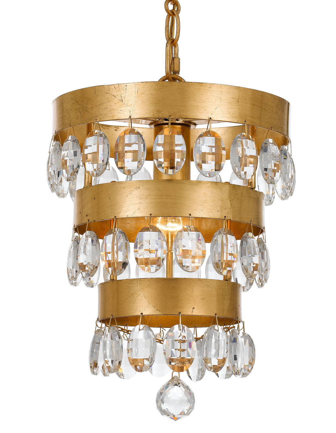 Crystorama - 6103-GA - One Light Mini Chandelier - Perla - Antique Gold