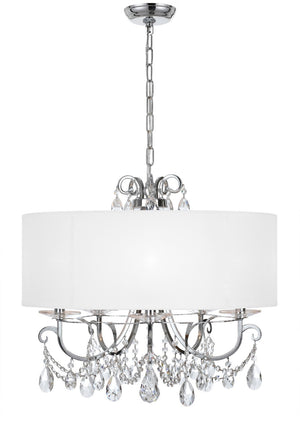 Crystorama - 6625-CH-CL-MWP - Five Light Chandelier - Othello - Polished Chrome