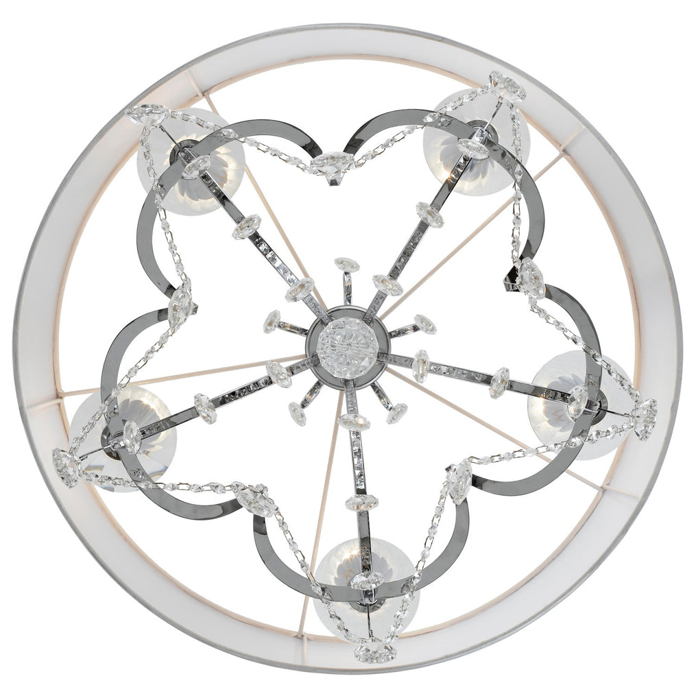 Crystorama - 6625-CH-CL-MWP - Five Light Chandelier - Othello - Polished Chrome