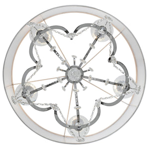 Crystorama - 6625-CH-CL-MWP - Five Light Chandelier - Othello - Polished Chrome